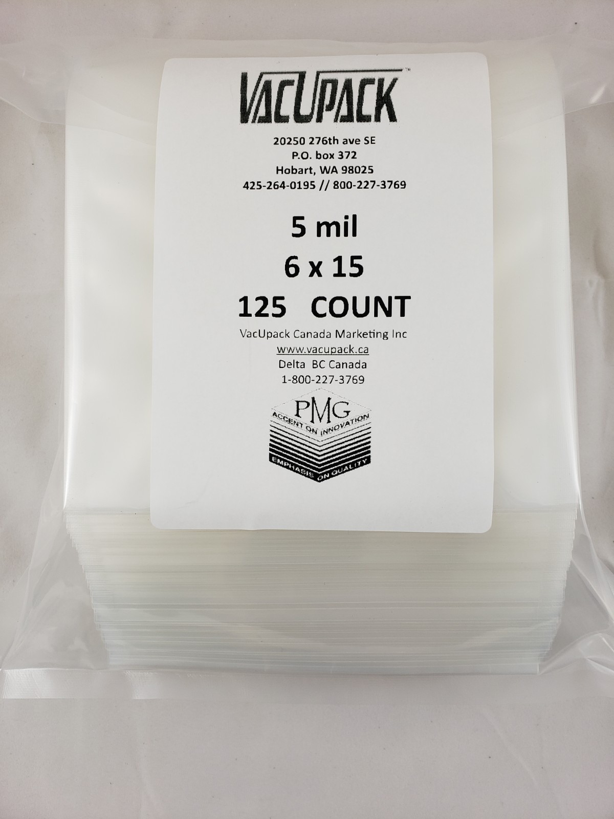 6 X 10 Vacuum Chamber Pouches 4-Mil 1000 in a Box